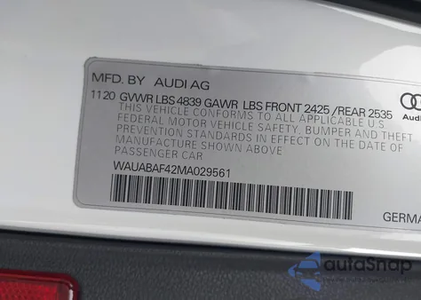 2021 Audi A4 Premium 40 Tfsi Quattro S Tronic from USA, damaged, VIN WAUABAF42MA029561